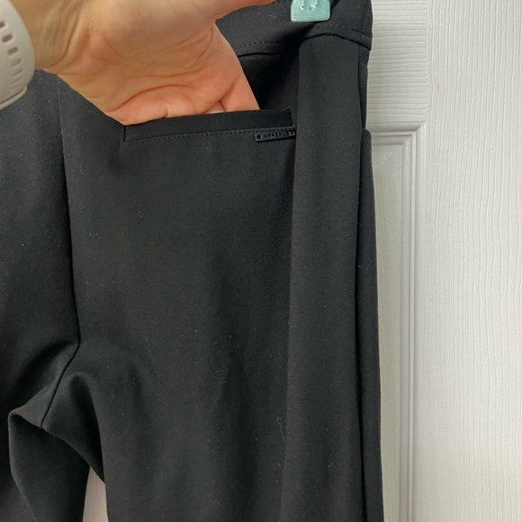 Anne Klein black boot-cut mid-rise dress pants, button and zipper closure. - Picture 3 of 4